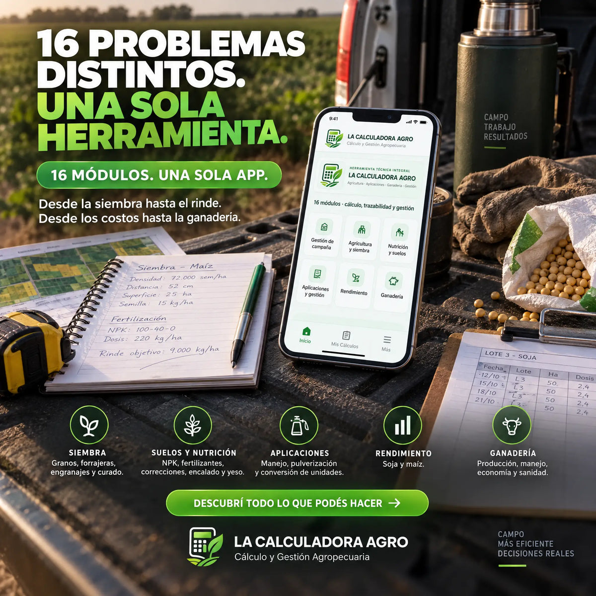 La Calculadora Agro| Tus cálculos diarios en un solo lugar |  + 3 Bonos increíbles
