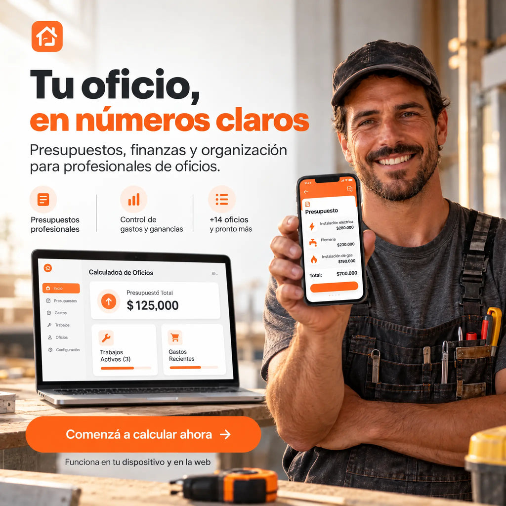 Calculadora de Oficios - Presupuestos y Finanzas | + 3 bonos increíbles